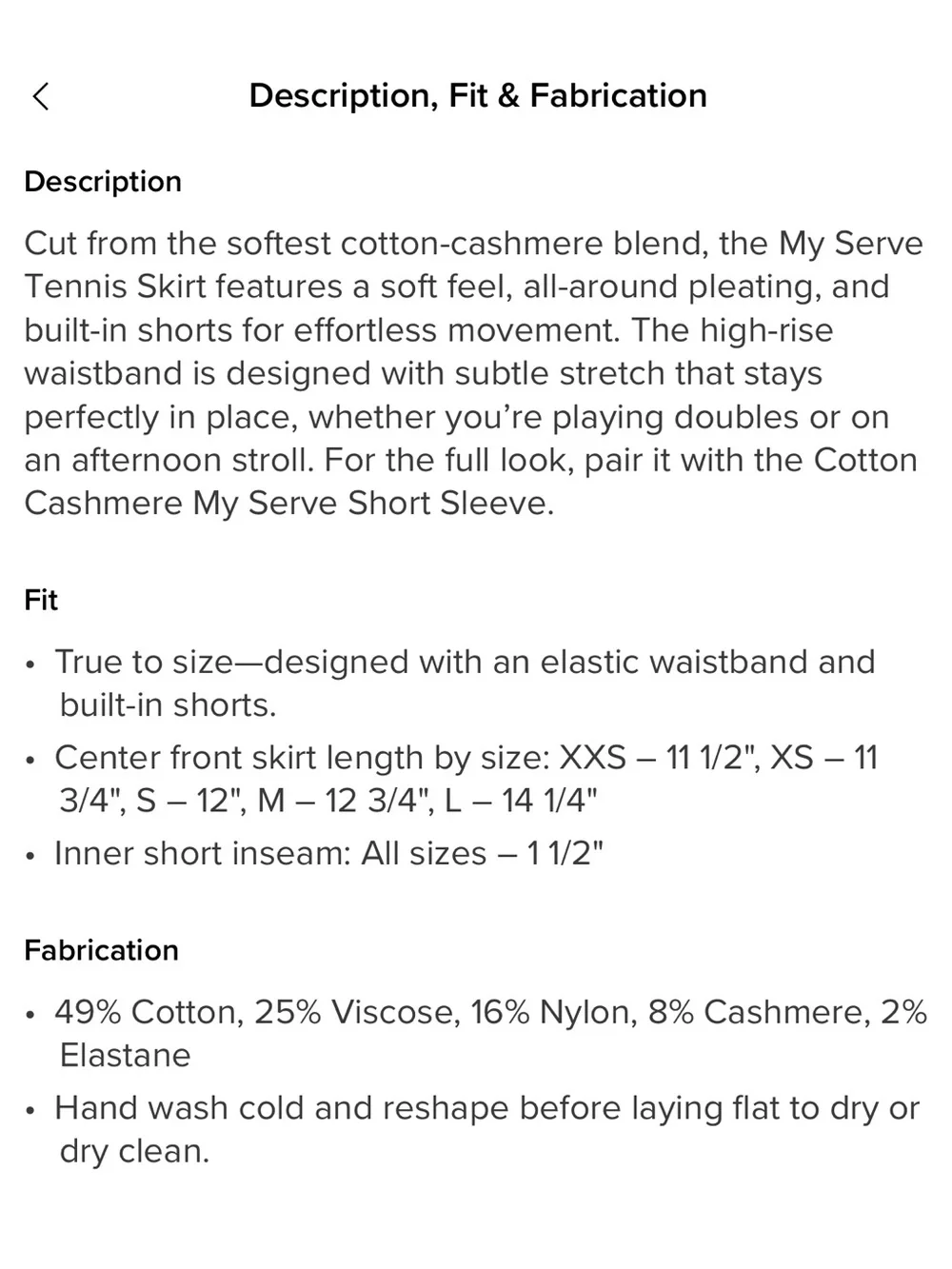 ALO - Cotton Cashmere High-Waist My Serve Tennis Skirt